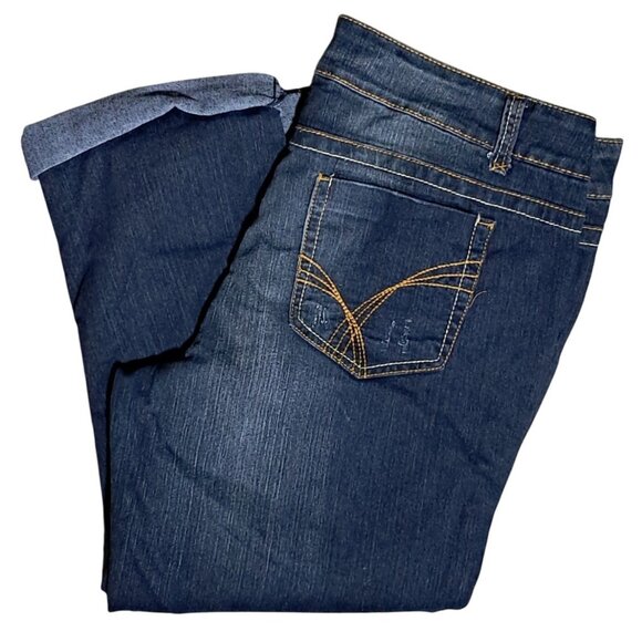 Route 66 Denim - Route 66 Cropped Jeans Womens Size 13/14 Classic Fit Low Rise Blue Denim NWT